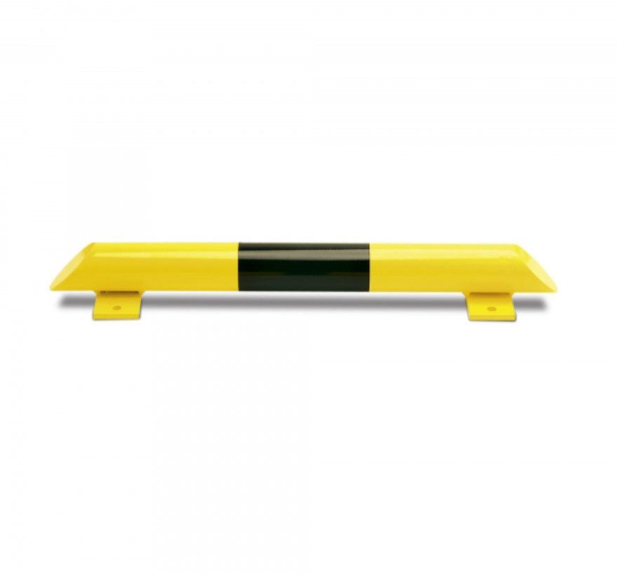 Bordure droite antichocs jaune et noir de 800mm
