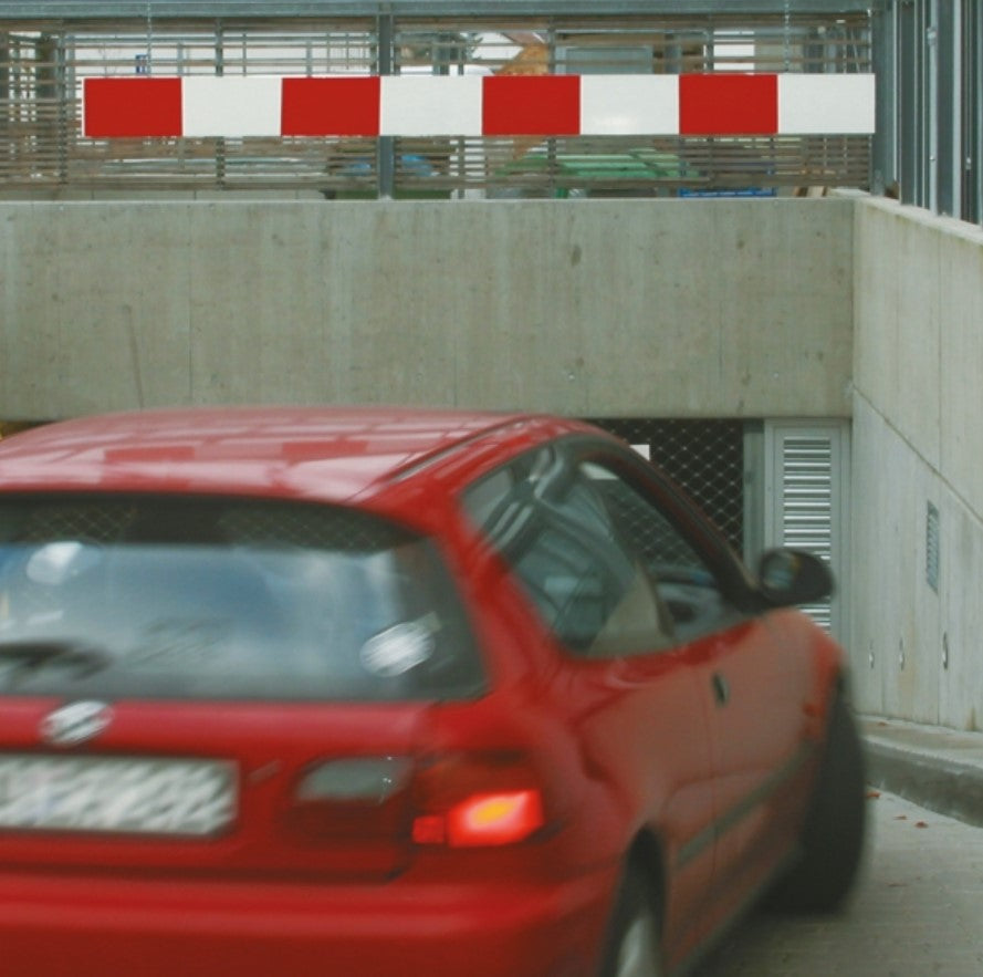 Limiteur de hauteur en aluminium rouge et blanc