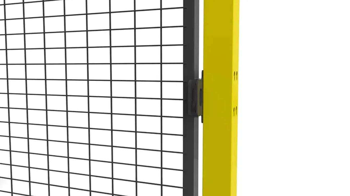 Patte à cadenas noire pour porte grillagée