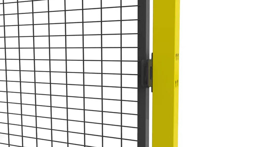 Patte à cadenas noire pour porte grillagée