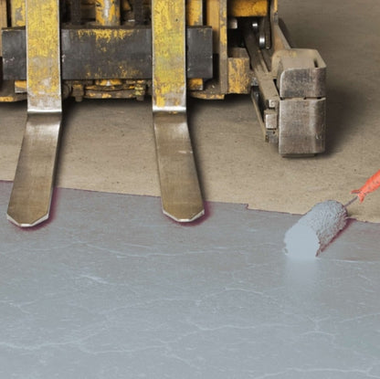 Peinture de sols antidérapante de couleur gris.