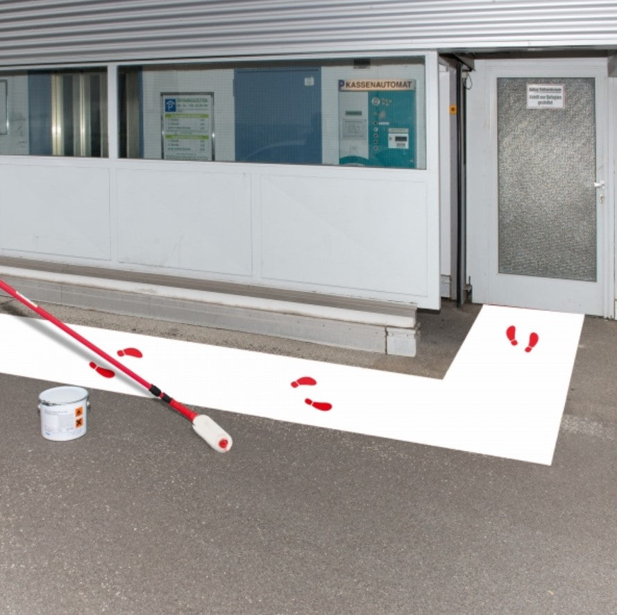 Peinture de sols extérieure blanc.