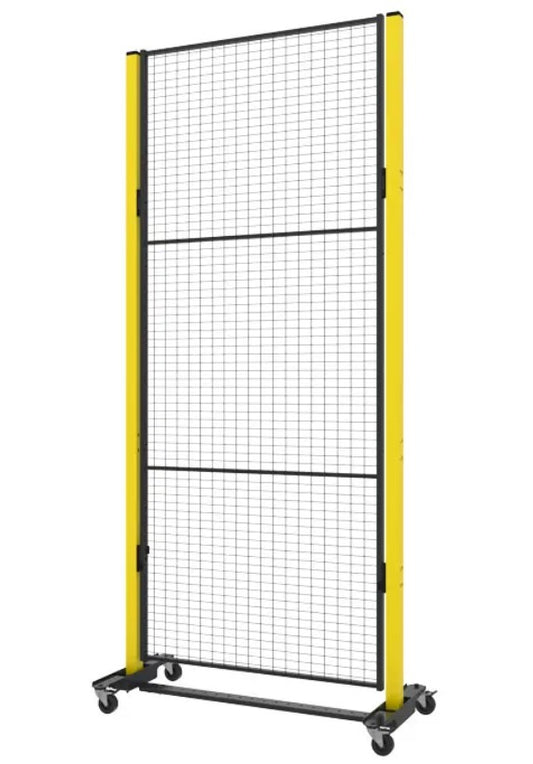 Plateforme sur roulettes pour panneau grillagé