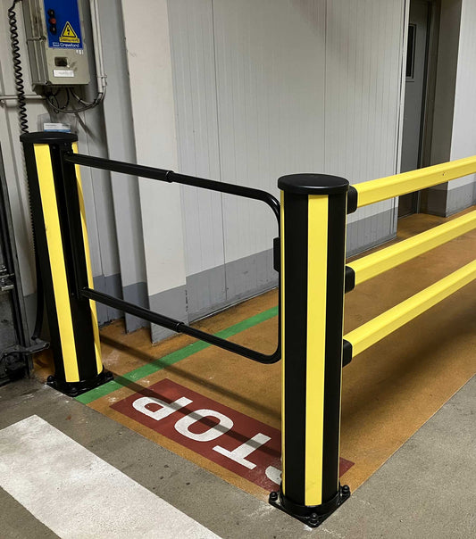 Photo d'un portillon de barrière piétonne