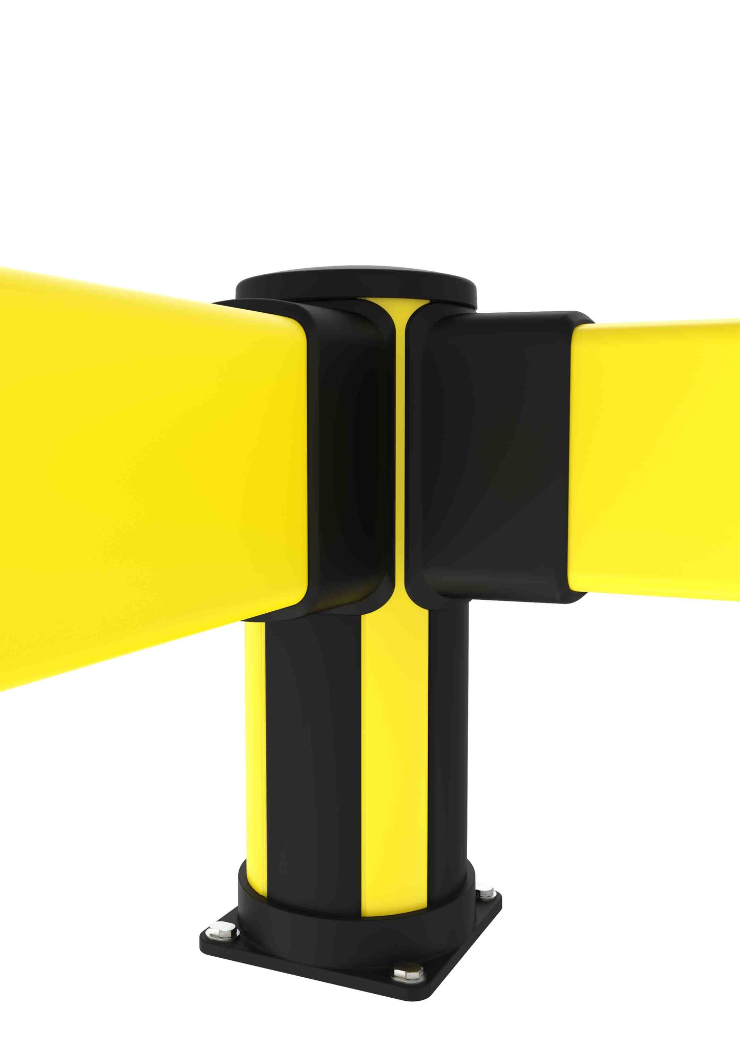 Poteau d'angle pour bastaing de protection haute