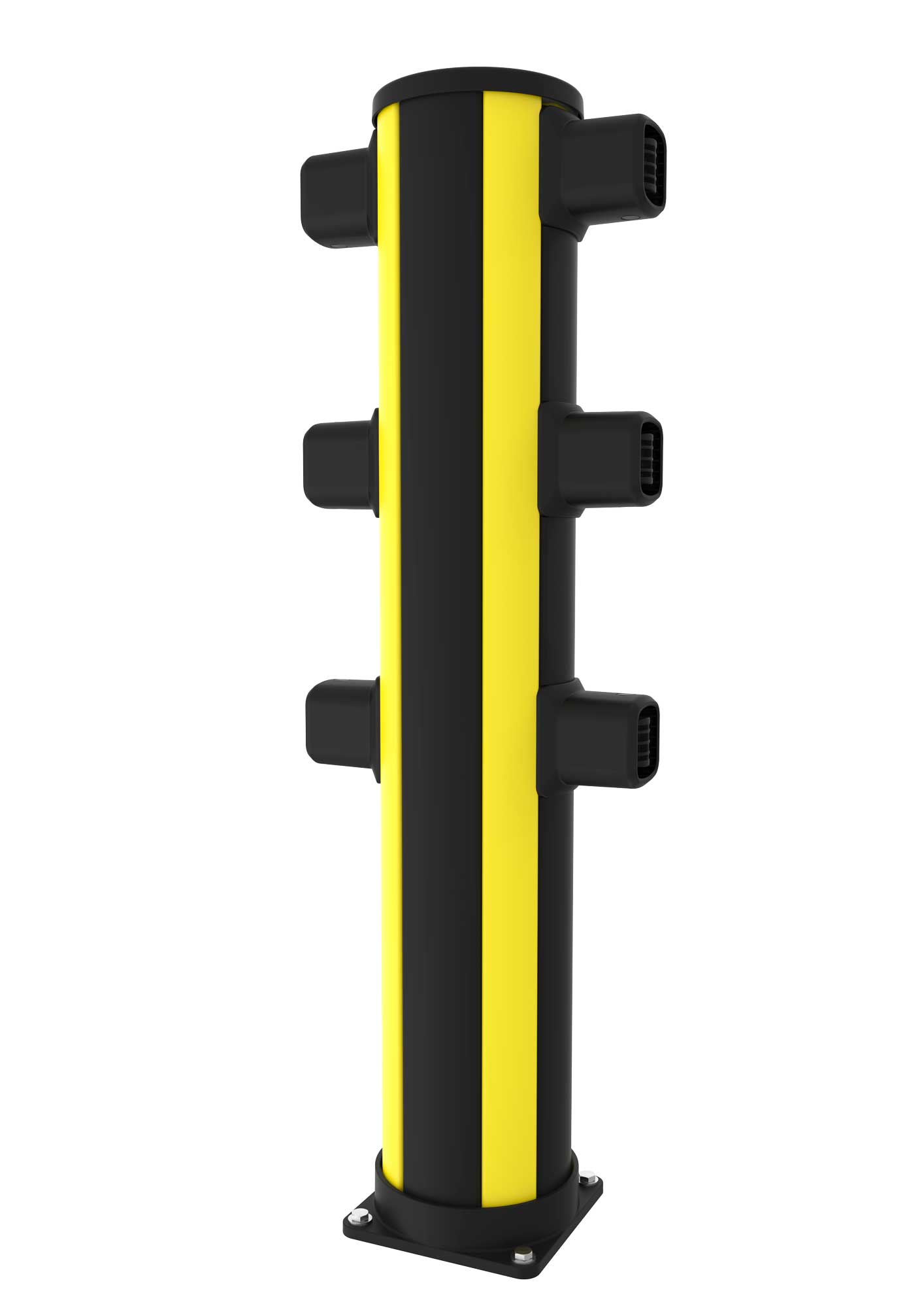 Poteau intermédiaire de barrière piétonne