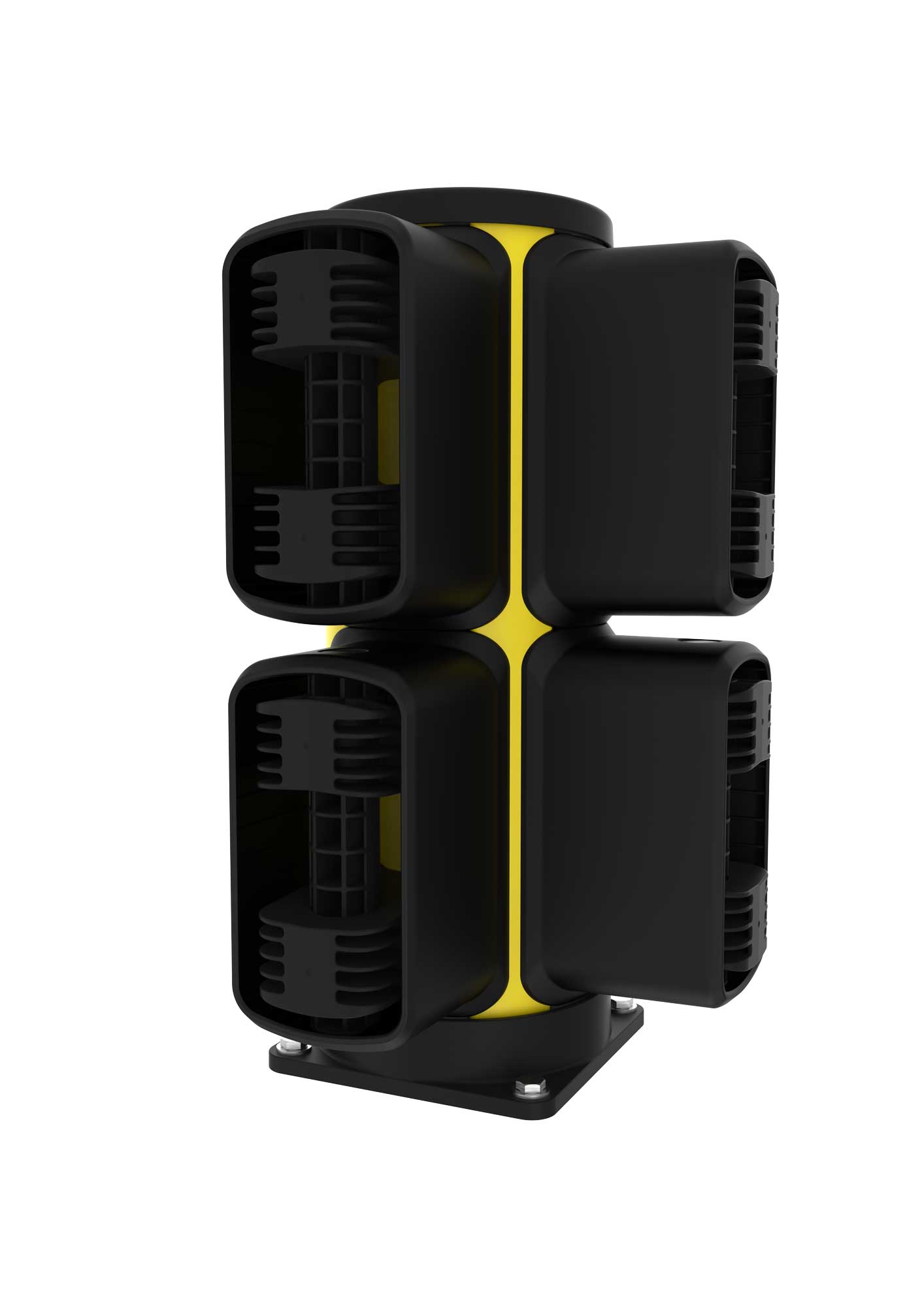 Poteau d'angle pour double bastaing de protection