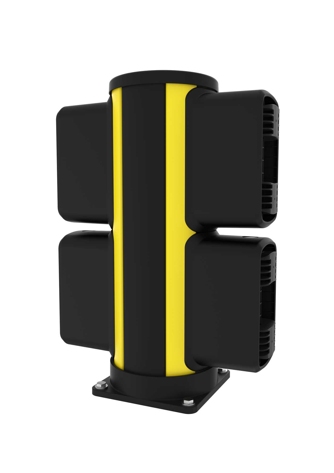 Poteau intermédiaire pour double bastaing de protection