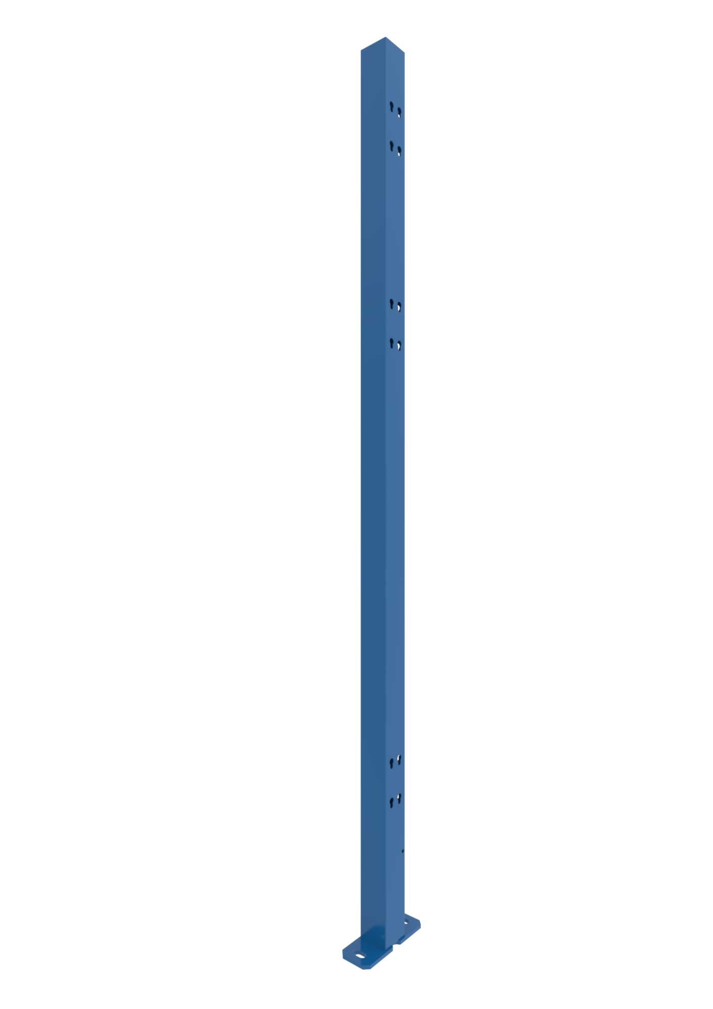 Un poteau bleu de 1400mm de hauteur et 50x50mm de largeur.