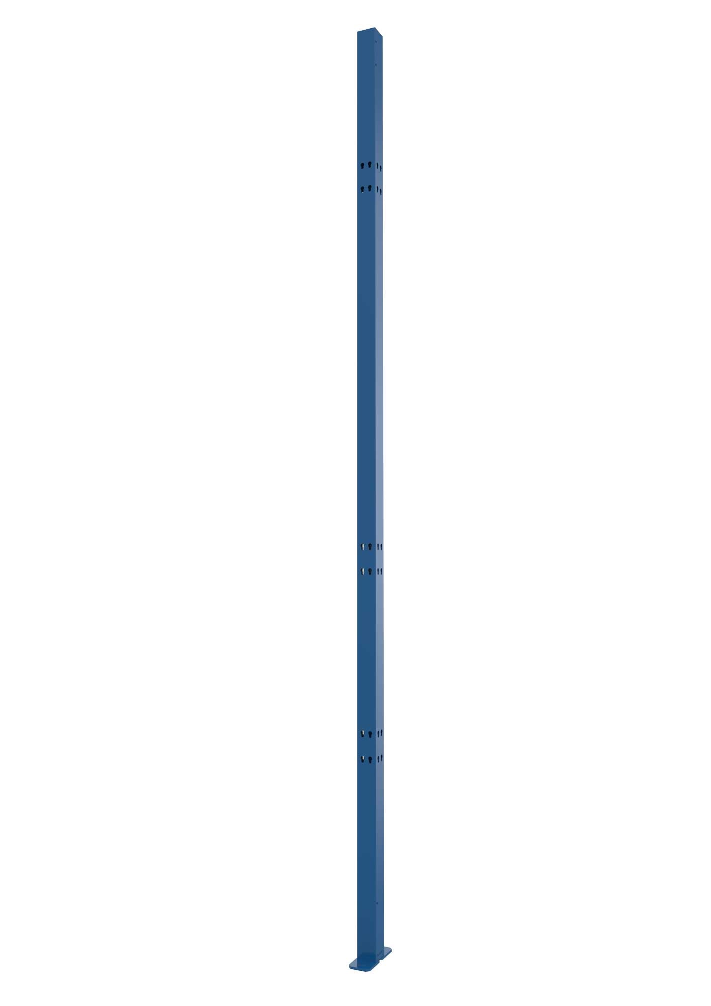 Un poteau bleu de 2000mm de hauteur et 50x50mm de largeur.