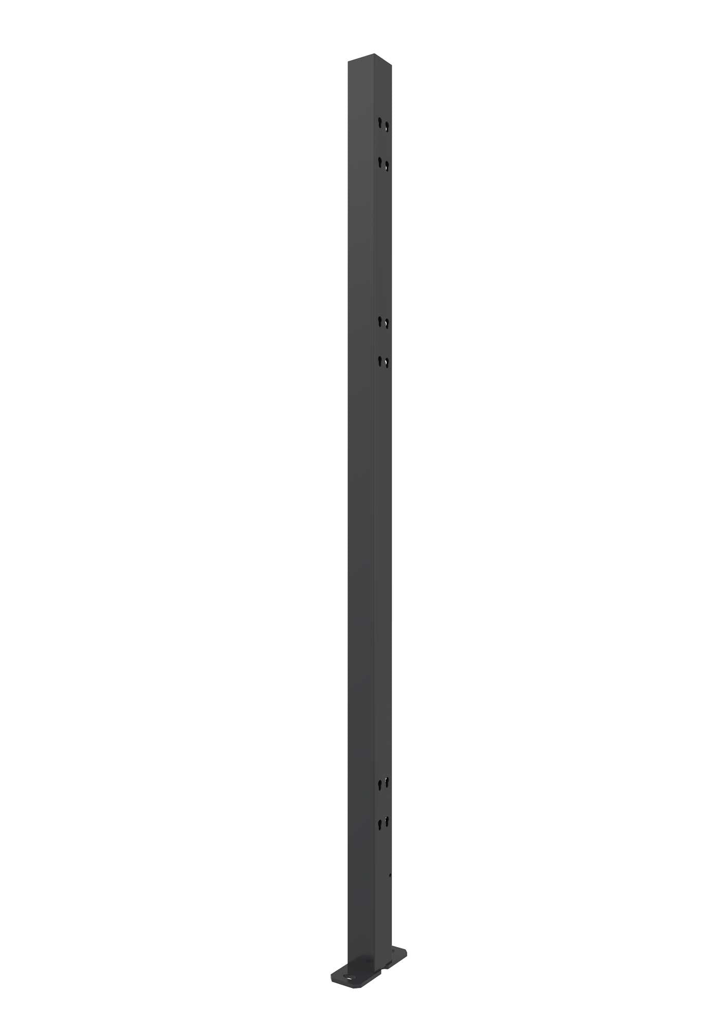 Un poteau noir de 1400mm de hauteur et 50x50mm de largeur.