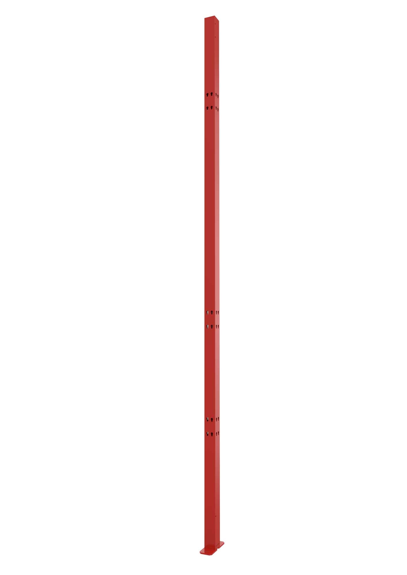 Un poteau rouge de 2000mm de hauteur et 50x50mm de largeur.