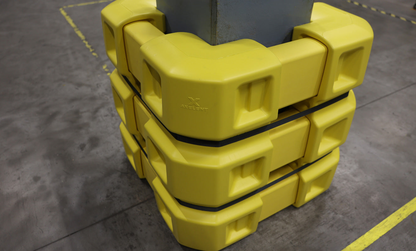 Protection de pilier jaune