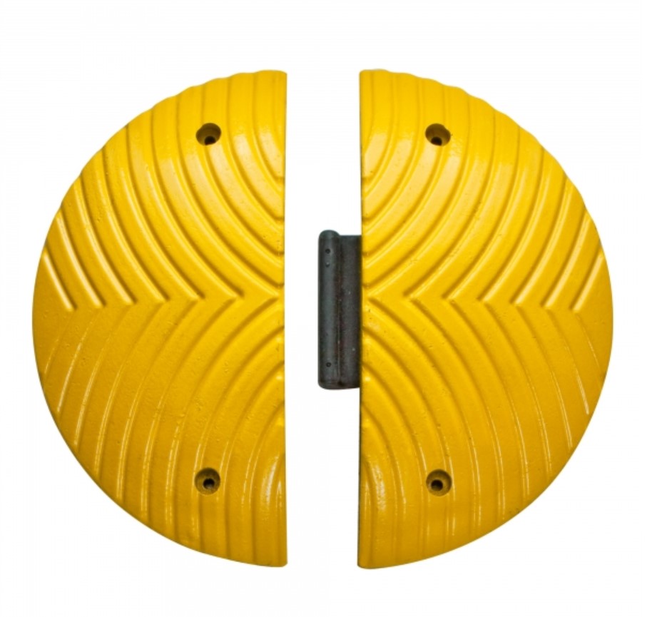 Vue éclatée ralentisseur rond jaune