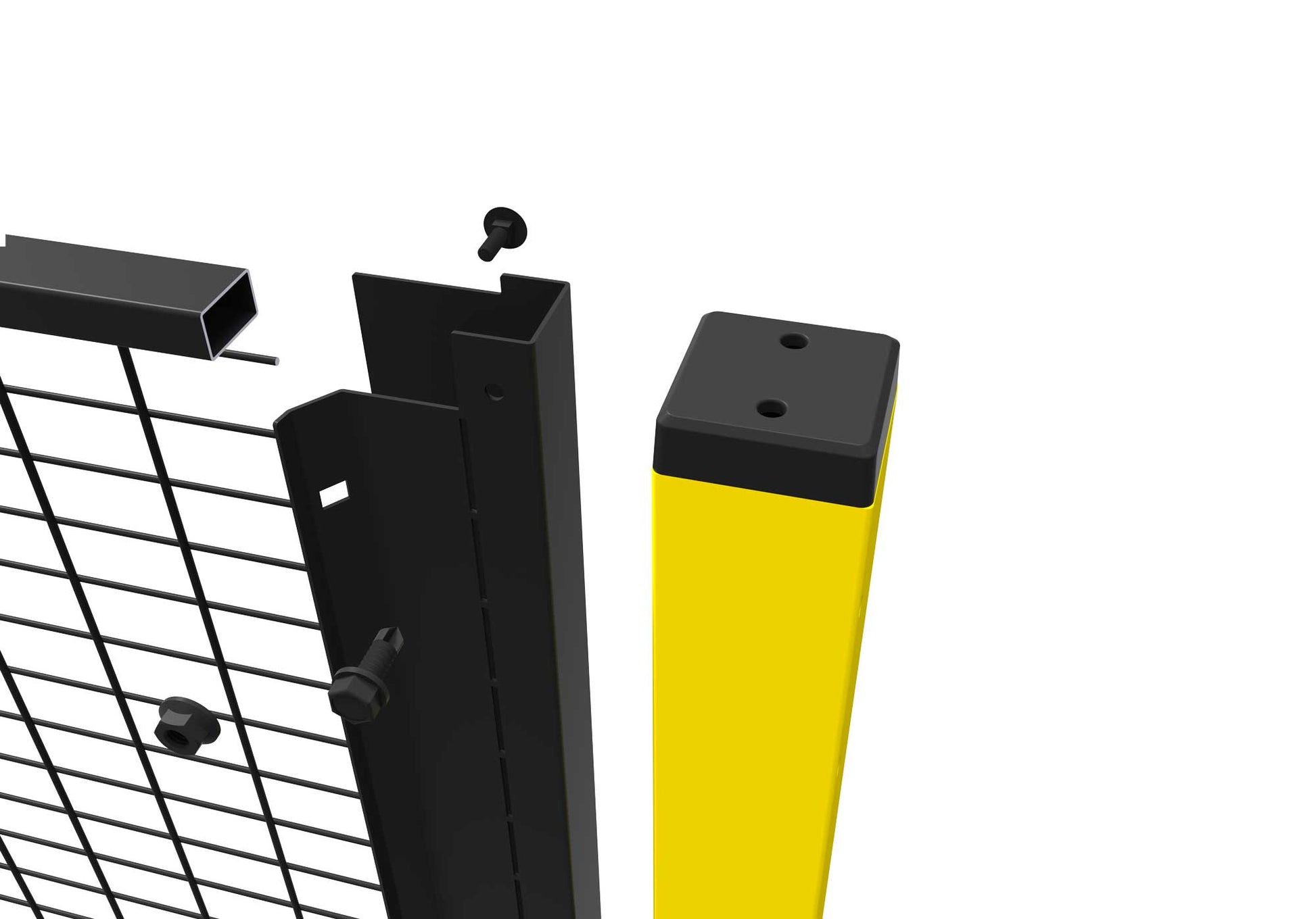 Vue kit découpe pour panneaux grillagés